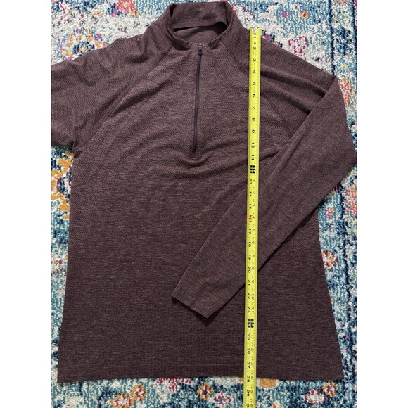 Lululemon Men's Metal Vent Tech 1/2 Zip 2.0 Size Large Red Dust/Artic Plum - Picture 5 of 7